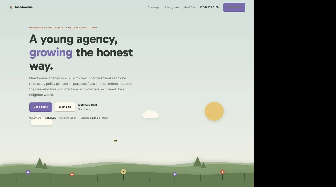Meadowline Insurance demo site