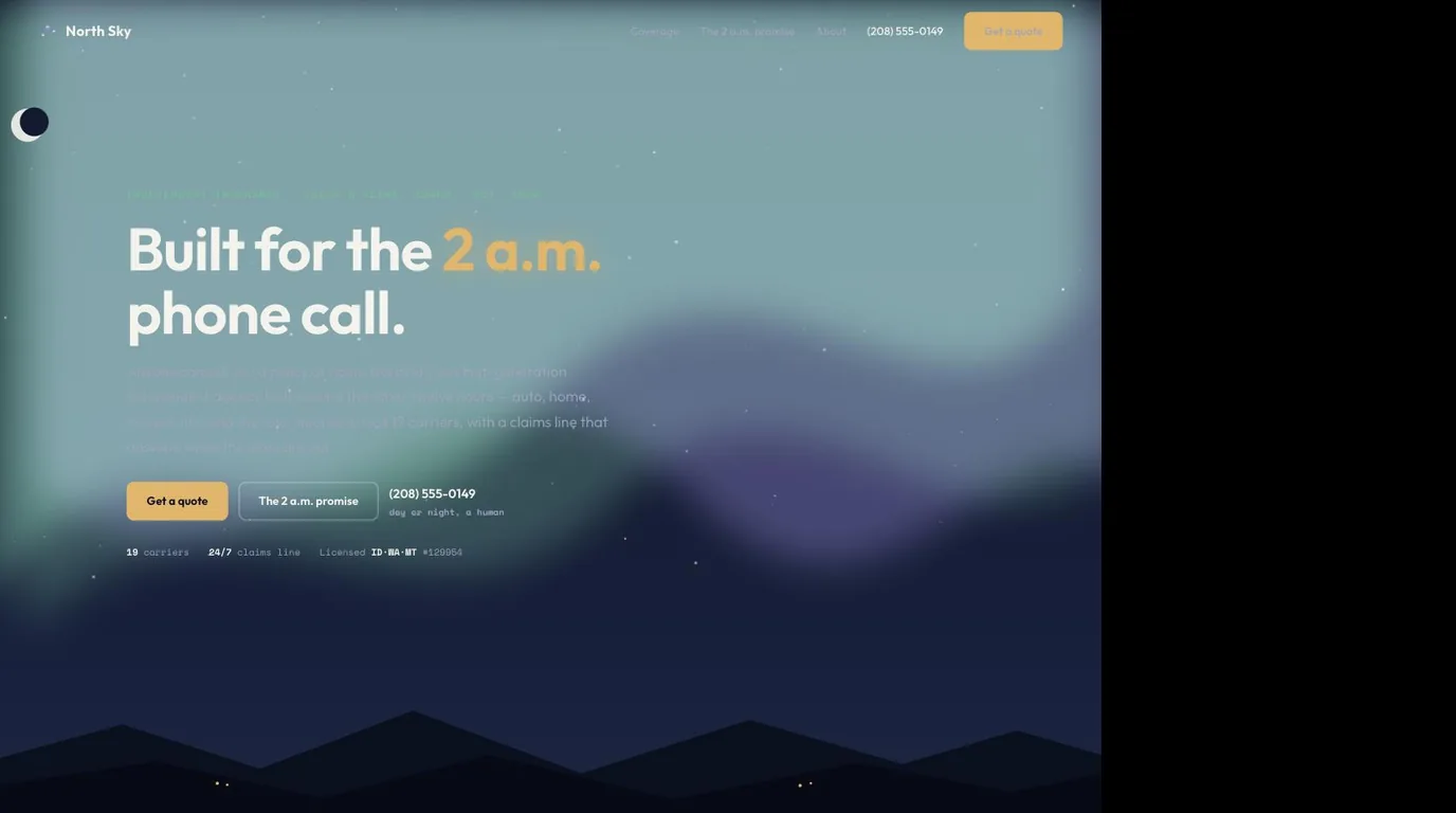 North Sky Insurance demo site
