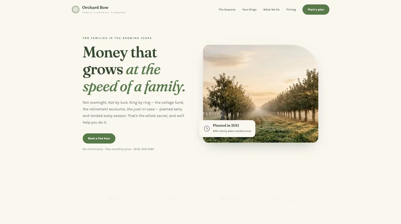 Orchard Row Financial demo site